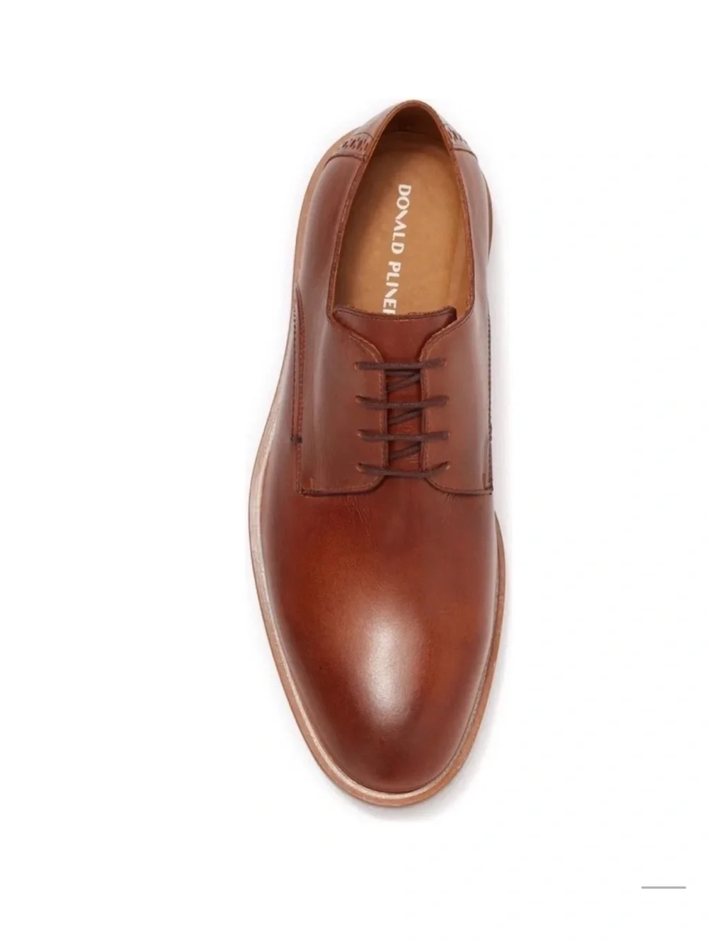 Donald J Pliner Whiskey Leather Derby Oxford Dress Shoes Brown Men Brogue 9